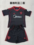 25/26  Sevilla FC Third Kids Kits 1:1 Quality  Soccer Jersey