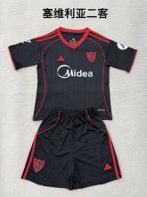 25/26  Sevilla FC Third Kids Kits 1:1 Quality  Soccer Jersey