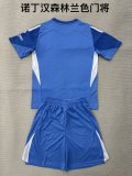 25/26 Nottingham Forest Goalkeeper Blue Kids Kits 1:1 Quality Soccer Jersey