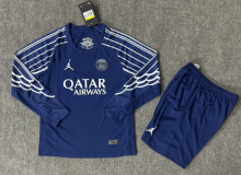 24/25 PSG Paris Four Kids Long Sleeves Kits 1:1  Quality Soccer Jersey