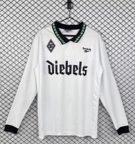 1995/1996 Monchengladbach Home White  Long sleeve Fans Retro 1:1 Quality Soccer Jersey