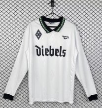 1995/1996 Monchengladbach Home White  Long sleeve Fans Retro 1:1 Quality Soccer Jersey