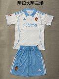 25/26 Real Zaragoza Home Kids Kits 1:1  Quality Soccer Jersey