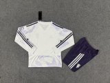 25/26 Manchester United  Away Long sleeved Kids Kits 1:1 Quality Soccer Jersey