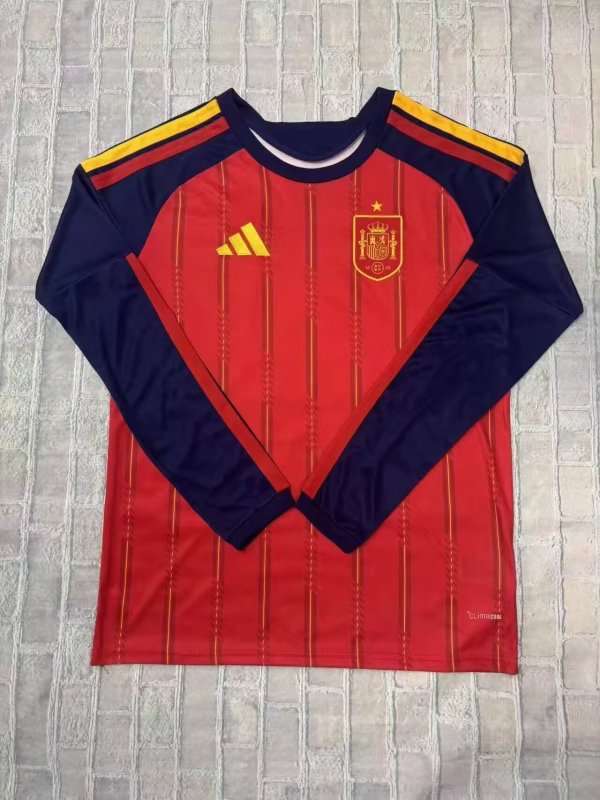 26/27（2026) Spain  Home  Long Sleeved  Fans 1:1 Quality Soccer Jersey