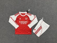 25/26 Arsenal  Home  Long sleeved Kids Kits 1:1 Quality Soccer Jersey