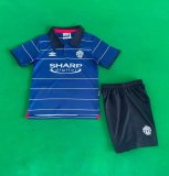 1999/2000 Manchester United Away 1:1 Kids Retro Soccer Jersey