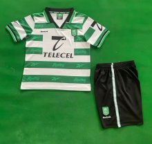 1999/2000 Sporting Lisbon Home Kids  Retro 1:1 Soccer Jersey