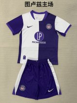 25/26 Toulouse Home Kids Kits 1:1 Quality Soccer Jersey