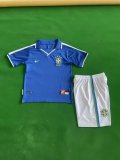 1997  Brazil Away Kids Retro 1:1 Quality Soccer Jersey