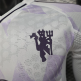 25/26 Manchester United Away Player Long Sleeve 1:1 Quality Soccer Jersey