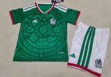 26/27 (2026)  Mexico Home Green Kids 1:1 Quality Soccer Jersey