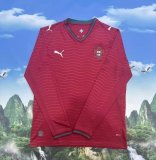 26/27 (2026) Portugal Home Long Sleeves Fans 1:1 Quality Soccer Jersey