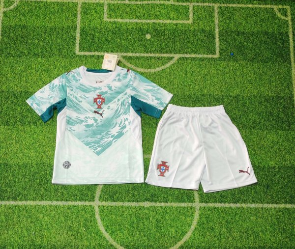 26/27（2026）Portugal Away Kids 1:1 Quality Soccer Jersey