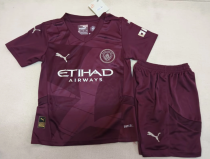 24/25 Manchester City Third Kids Kits 1:1 Quality Soccer Jersey