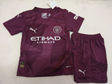 24/25 Manchester City Third Kids Kits 1:1 Quality Soccer Jersey
