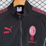 25/26 AC Milan Windbreaker Sets With pants Black 1:1 Quality Soccer Jersey