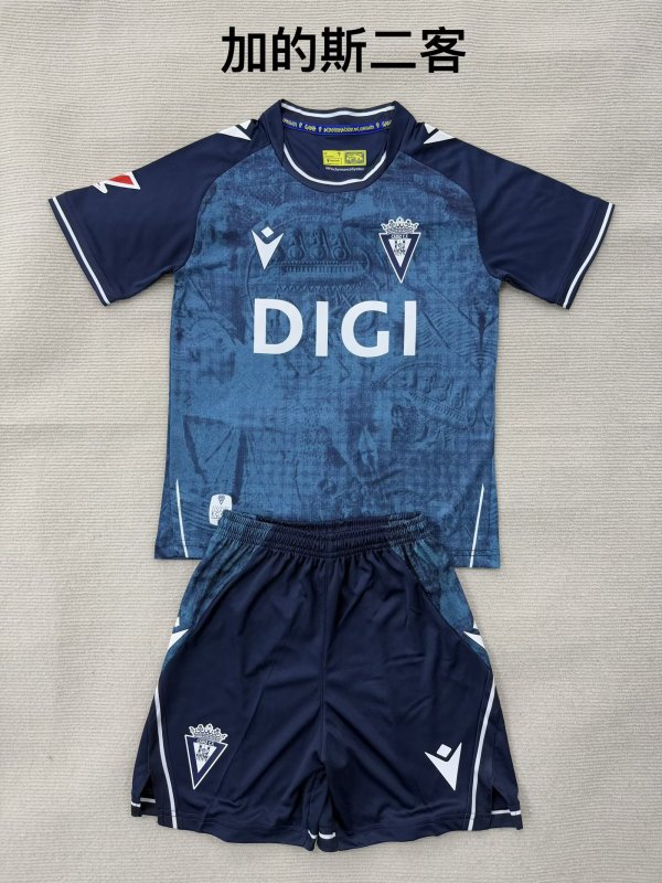 25/26 Cadiz Third   Kids Kits  1:1 Soccer Jersey