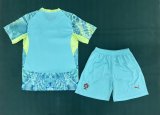 26/27（2026）Portugal Goalkeeper Green  Kids 1:1 Quality Soccer Jersey