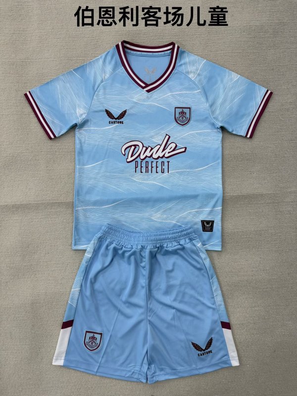 25/26 Burnley Away Kids Kits 1:1 Quality Soccer Jersey