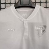 25/26  Sao Paulo   Polo White  Fans 1:1 Quality Soccer Jersey