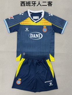 25/26 Espanyol  Third  Kids Kits  1:1 Soccer Jersey