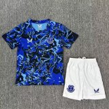 25/26 Everton  Training clothing  Kids Kits 1:1 Quality  Soccer Jersey