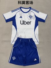 25/26 Como  Away  Kids kits 1:1 Quality  Soccer Jersey