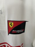 2026  Ferrari White polo Short Sleeve Racing Suit  1:1 Quality F1 Jerseys