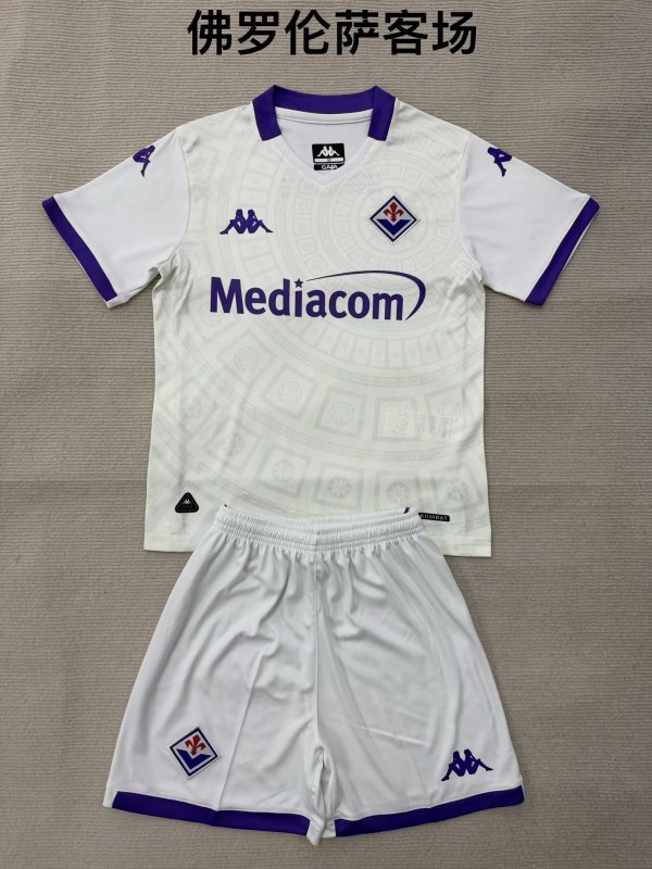 25/26 Florence Away  Kids Kits  1:1 Quality Soccer Jersey
