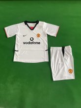 2002/2003  Manchester United  Away Kids Kits Retro 1:1  Quality Soccer Jersey