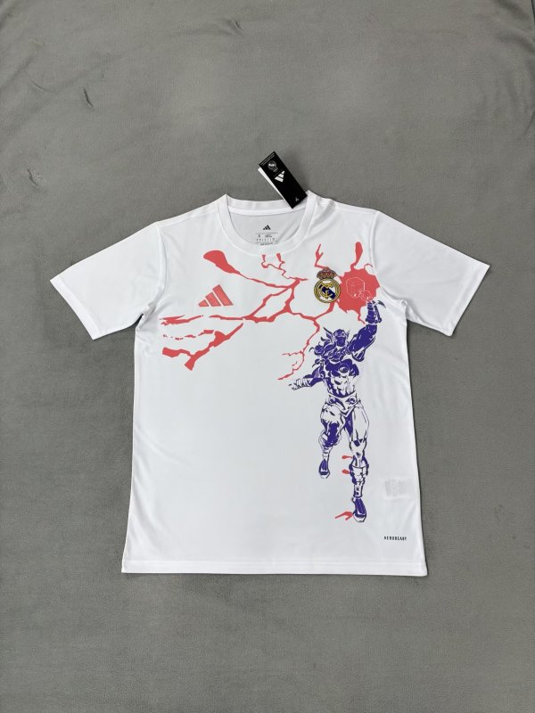 25/26 Real Madrid Marvel Avengers Special Edition White Fans 1:1 Quality Soccer Jersey