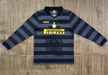 1997/1998 Inter Milan Away Fans Long Sleeve Retro 1:1 Quality  Soccer Jersey