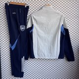 25/26 Arsenal Windbreaker Sets With pants Grey 1:1  Quality Soccer Jersey