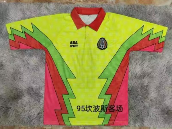 1995  Mexico  Goalkeeper #9 campos Retro Fans 1:1 Quality Soccer Jersey