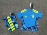 26/27（2026） Spain  Goalkeeper Blue Kids 1:1 Quality Soccer Jersey
