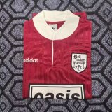 1996 Adidas Clover oasis Red Fans Retro 1:1 Quality  Soccer Jersey