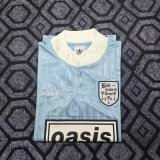 1996 Adidas Clover oasis Blue Fans Retro 1:1 Quality  Soccer Jersey