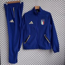 26/27 (2026) Italy Windbreaker Sets With pants  Blue 1:1 Quality Soccer Jersey