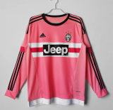 2015/2016 Retro Juventus Away Pink long sleeves 1:1 Quality Soccer Jersey
