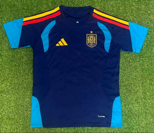26/27 Spain  Fans Navy Blue Training 1:1 Quality Soccer Jersey