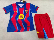 25/26 Barcelona Fourth Kids Kits 1:1 Quality Soccer Jersey