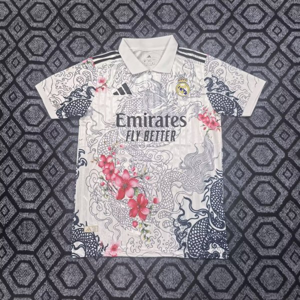 26/27 (2026) Real Madrid  POLO Special Edition Fans Rose White 1:1 Quality Soccer Jersey