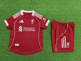 25/26 Liverpool Home Kids Player Version 1:1 Quality Soccer Jersey（球员版）