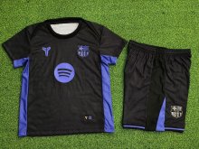 25/26 Barcelona Black Kids Kits Player  version 1:1 Quality Soccer Jersey