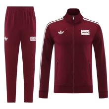 25/26 Adidas  Clover Red Jacket Tracksuit   1:1 Quality