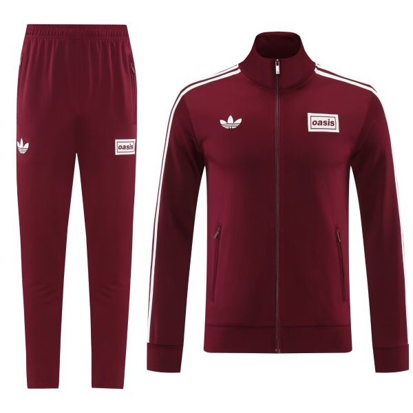 25/26 Adidas  Clover Red Jacket Tracksuit   1:1 Quality