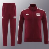 25/26 Adidas  Clover Red Jacket Tracksuit   1:1 Quality