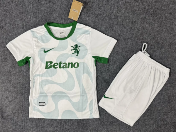 25/26 Sporting Lisbon Third Kids Kits 1:1 Quality Soccer Jersey
