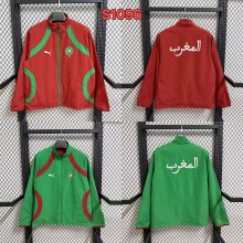 26/27 (2026)  Morocco Windbreaker Two-sided Red Blue 1:1 Quality Soccer Jersey
